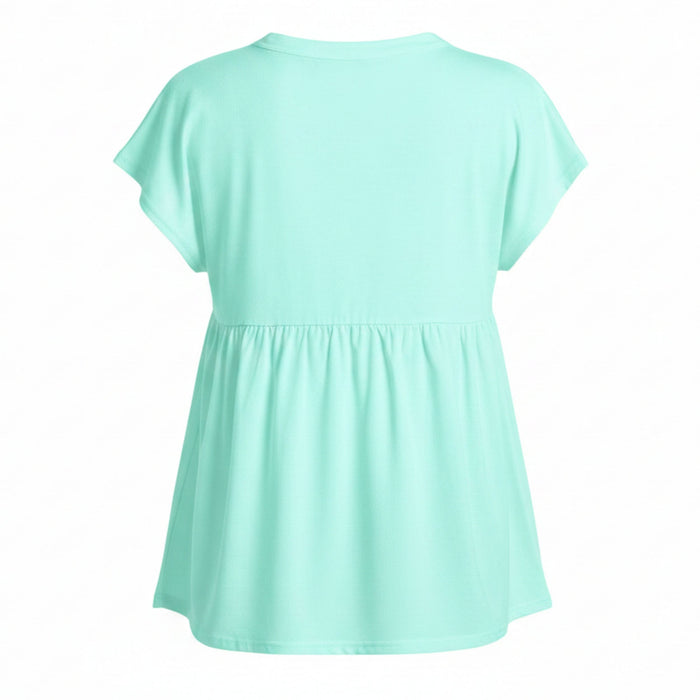 Rays Women's Margaritaville Seafoam TB Split V-Neck Blouse