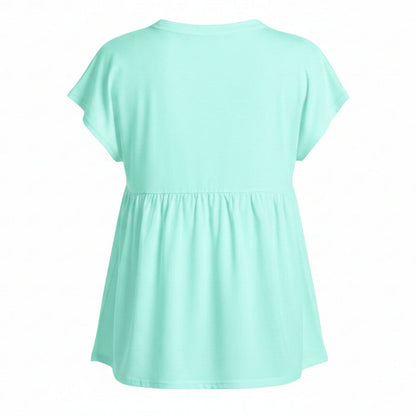 Rays Women's Margaritaville Seafoam TB Split V-Neck Blouse