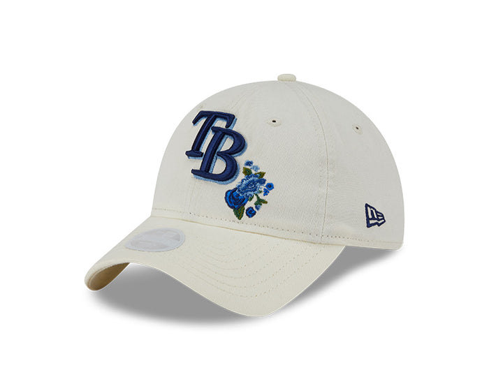 Rays Women's New Era 2025 Cream Floral 9Twenty Adjustable Hat