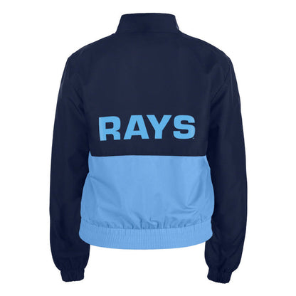 Rays Women's New Era Blue Windbreaker Full Zip Jacket