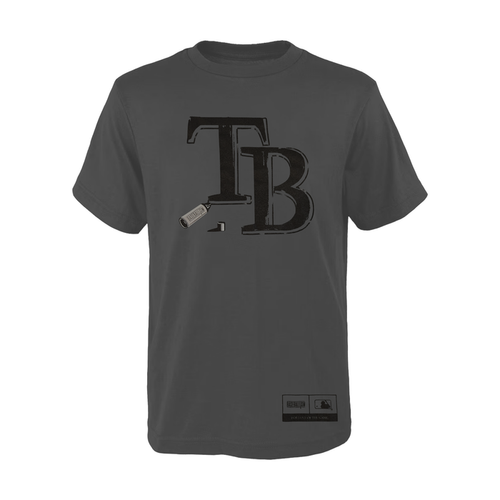 Rays Youth Baseballism Gray TB Eye Black T-Shirt