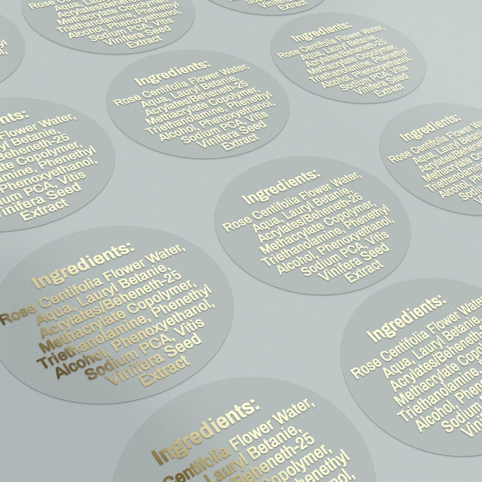 Round Product Ingredients Stickers - XOXOKristen