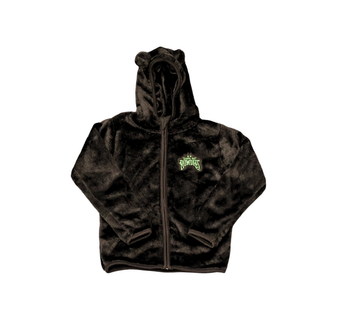Rowdies Black Teddy Bear Jacket