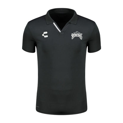 Rowdies Charly Black Two Star V Neck Polo