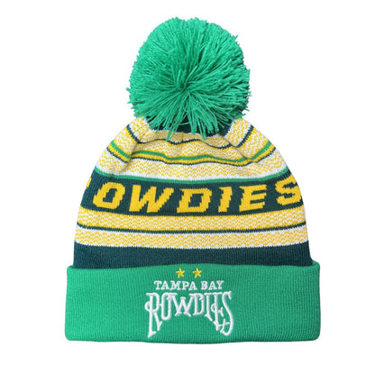 Rowdies Green Winter Knit Hat