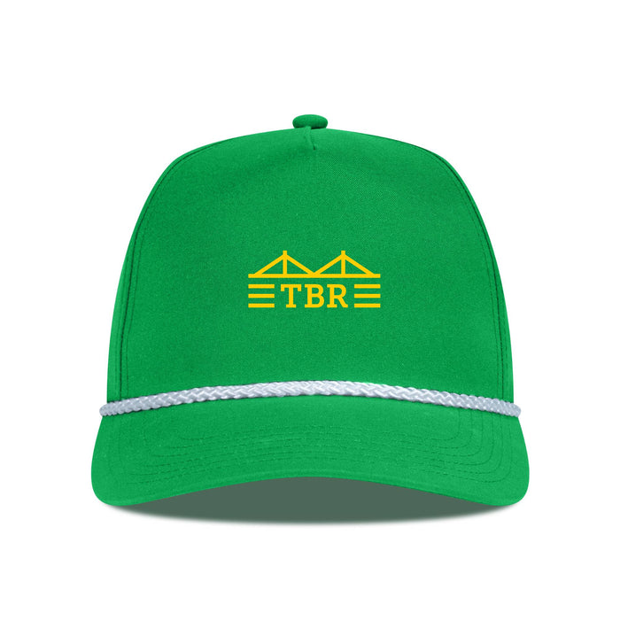 Rowdies Levelwear Green Gambit Rope TBR Bridge Logo Snapback Hat