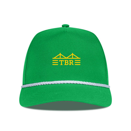 Rowdies Levelwear Green Gambit Rope TBR Bridge Logo Snapback Hat