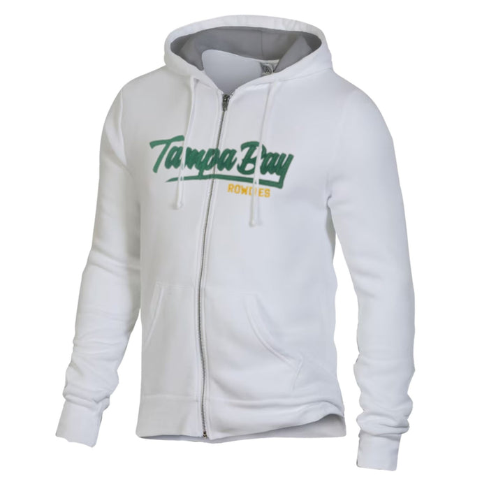 Rowdies White Full Zip Hoodie