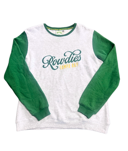 Rowdies Women's Gray Green Crewneck Sweatshirt