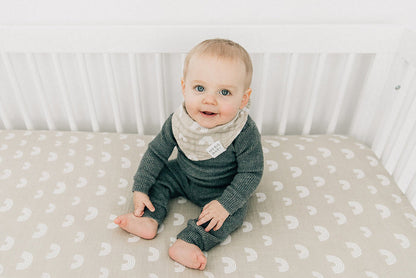 Mebie Baby Sand Rainbow Muslin Crib Sheet
