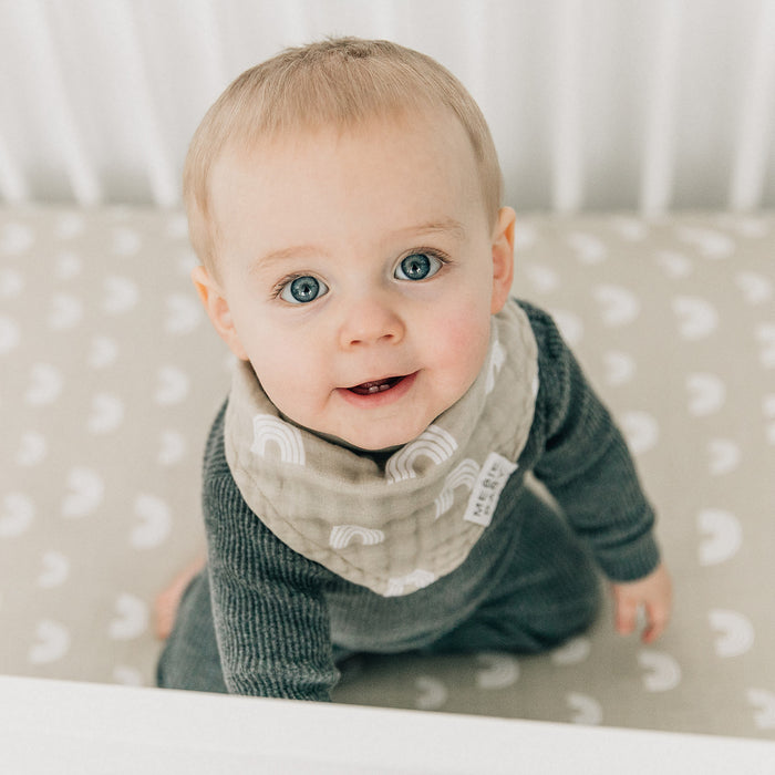 Mebie Baby Sand Rainbow Muslin Crib Sheet