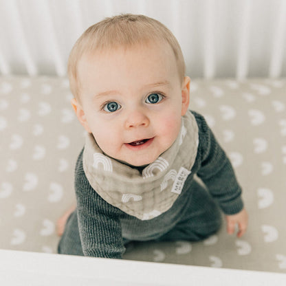 Mebie Baby Sand Rainbow Muslin Crib Sheet