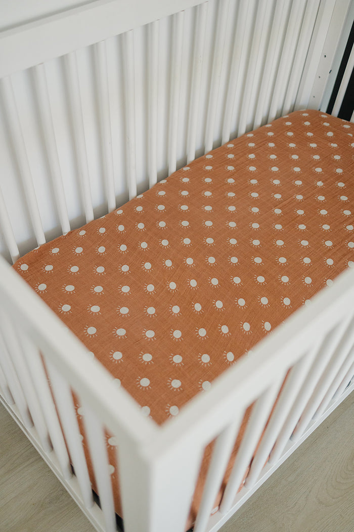 Sunshine Muslin Crib Sheet