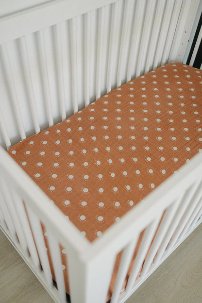 Sunshine Muslin Crib Sheet