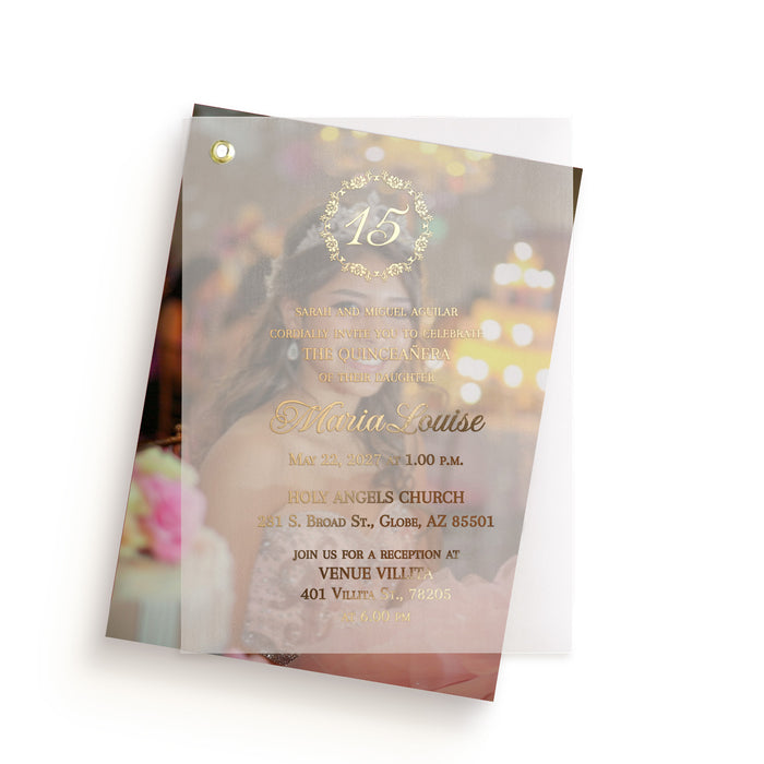 Sweet 15 Birthday Quinceanera Invitation