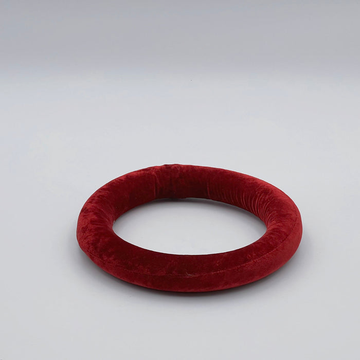 Velvet bordo ring cushion for solar plexus tibetan singing bowl