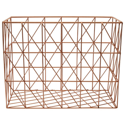 Vertex Cross Wire Storage Basket - Copper