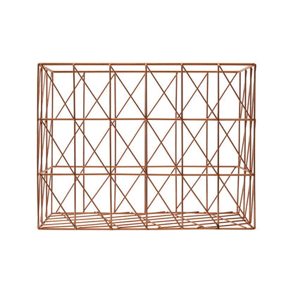 Vertex Cross Wire Storage Basket - Copper