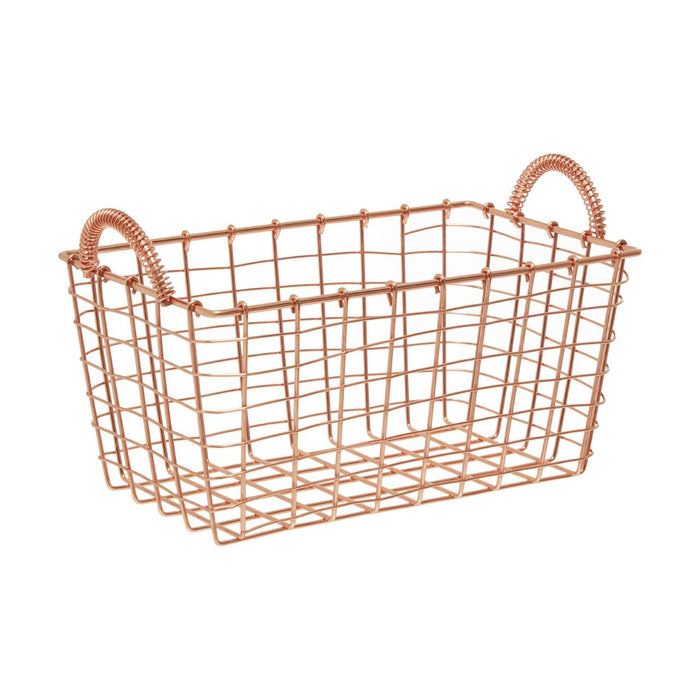Vertex Rectangular Basket - Copper - Modern Home Interiors
