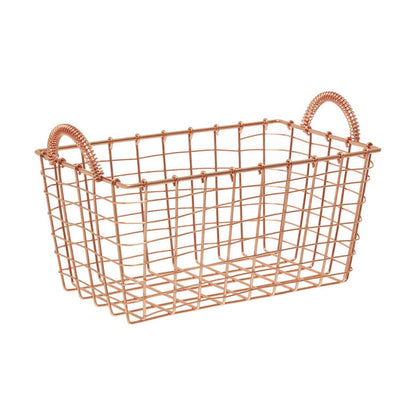 Vertex Rectangular Basket - Copper - Modern Home Interiors
