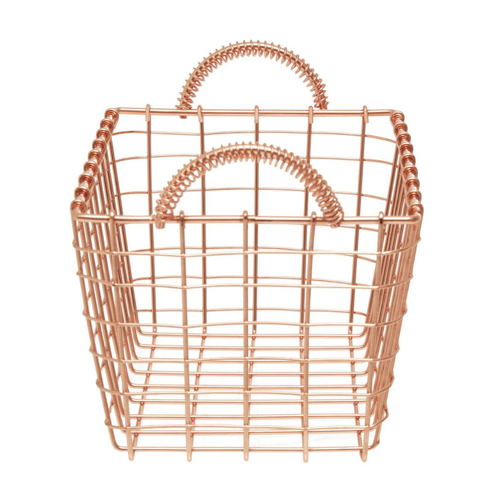 Vertex Rectangular Basket - Copper - Modern Home Interiors