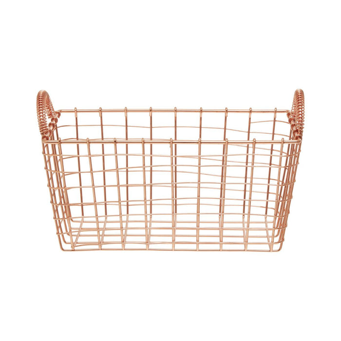 Vertex Rectangular Basket - Copper - Modern Home Interiors