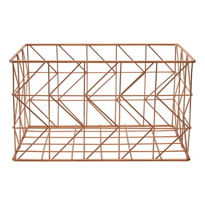 Vertex Zig Zag Wire Storage Basket - Copper