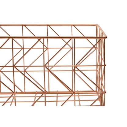Vertex Zig Zag Wire Storage Basket - Copper