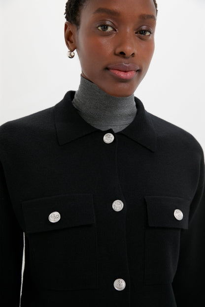 Black Cambridge Sweater Jacket
