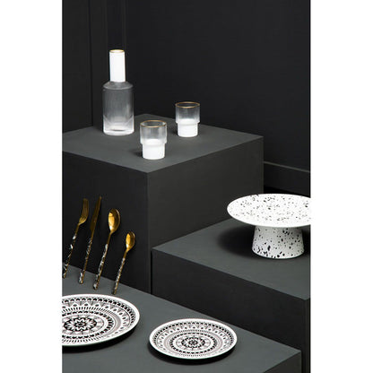 White Marble Speckled Cake Stand - Modern Home Interiors