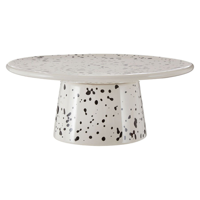 White Marble Speckled Cake Stand - Modern Home Interiors