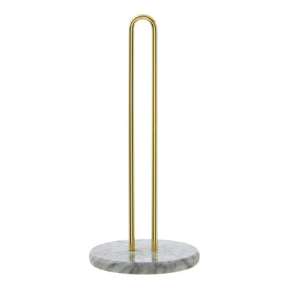 White Marble/Brass Gold Kitchen Roll Holder - Modern Home Interiors