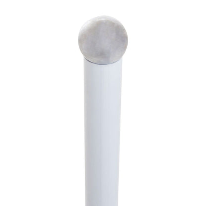White/Grey Marble Effect Kitchen Roll Holder - Modern Home Interiors