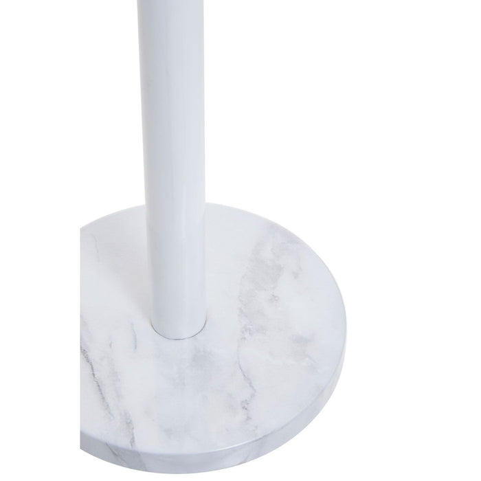White/Grey Marble Effect Kitchen Roll Holder - Modern Home Interiors