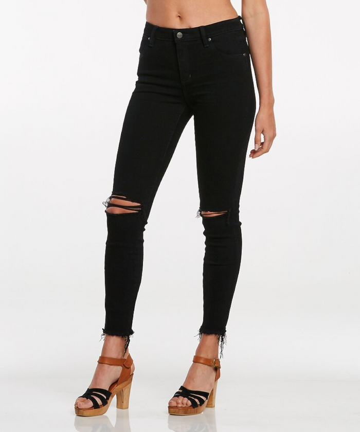 Wrangler Mid Pins Skinny Cropped Jeans (Falling Star)