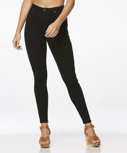 Wrangler Skinny Hi Pins Jeans (Black Super Sonic)