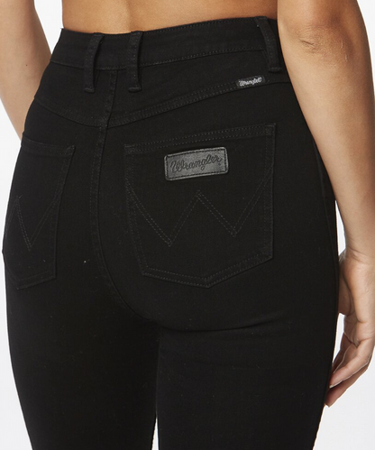 Wrangler Skinny Hi Pins Jeans (Black Super Sonic)